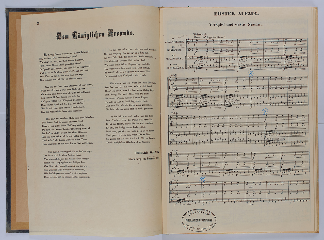 Cover and first page of Zubin Mehta's score to Wagner Die Walküre