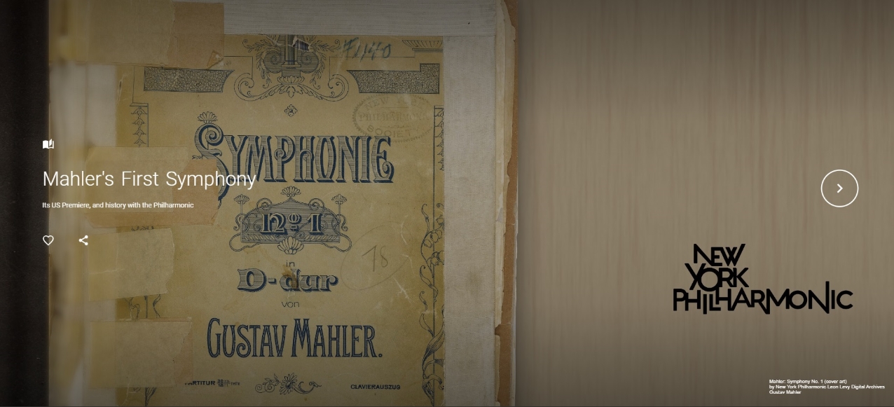 The cover of Mahler's Symphony No. 1 score