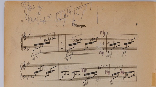 Marked harp part