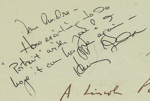 Handwritten note from actor Henry Fonda expressing excitement about performing Portrait with the London Symphony Orchestra in 1970